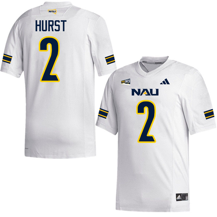 Northern Arizona Lumberjacks #2 Michael Hurst College Football Jerseys,Uniforms Stitched-White